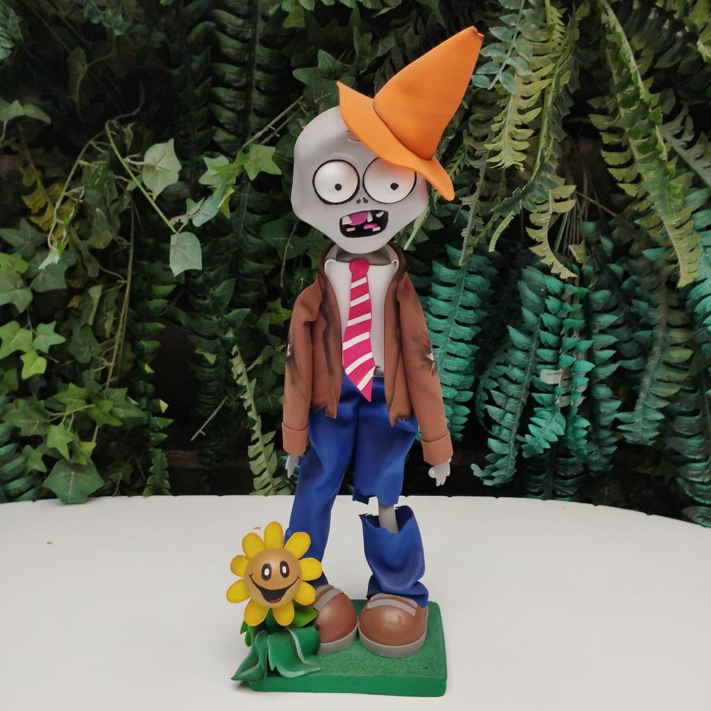 PVZ002 ZUMBI CONE LARANJA CABEÇA EVA 42H