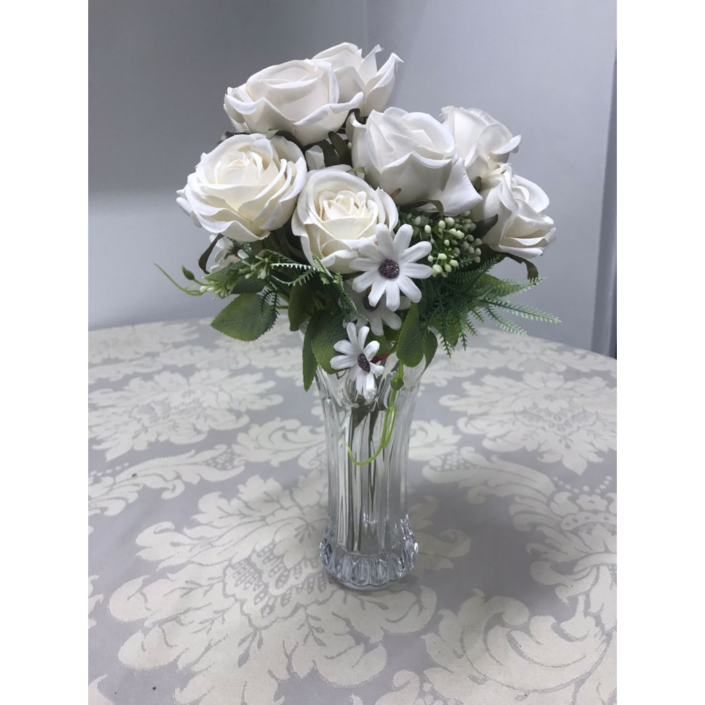Arranjo/Centro de Mesa Branco 30cm
