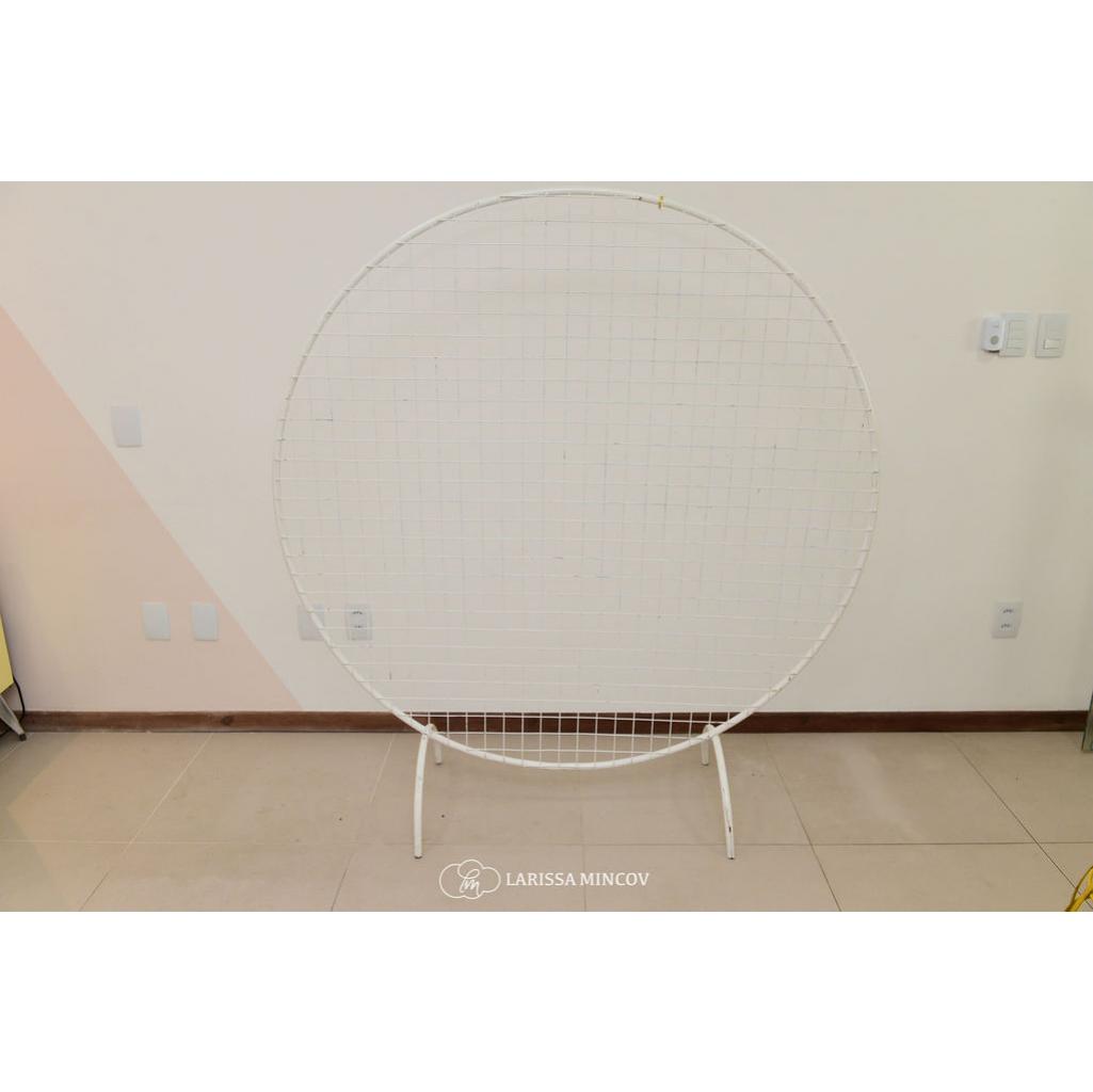 PAINEL REDONDO GRADEADO BRANCO