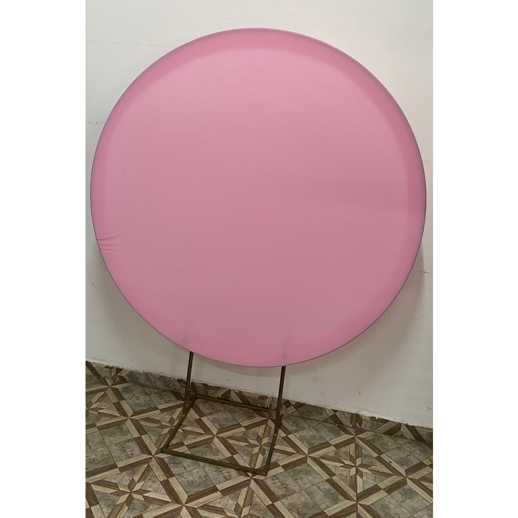 PAINEL LISO ROSA BB (SUBLIMADO REDONDO )