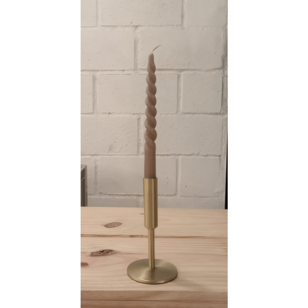 CASTIÇAL METAL DOURADO M