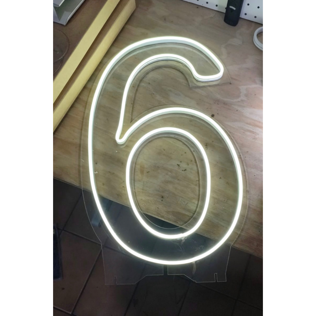 NÚMERO LED BRANCO FRIO 60x35 - 6