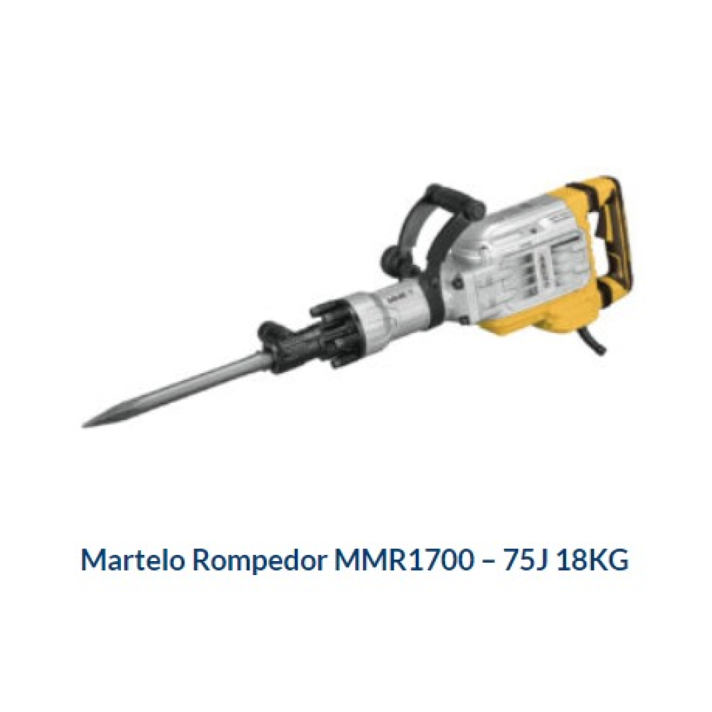 Locação de Martelo Rompedor 18KG MMR1700 - 75J 220V - Menegotti em Indaiatuba